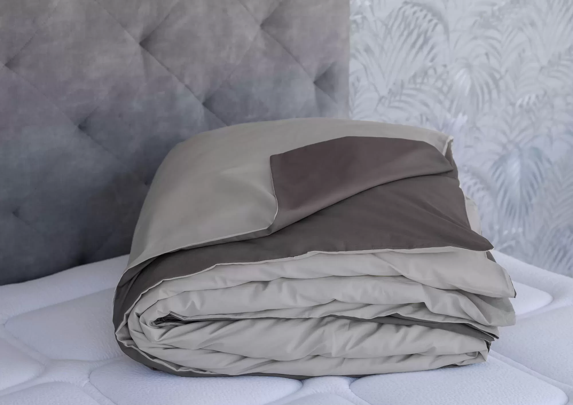 ΠΑΠΛΩΜΑΤΟΘΗΚΗ DOUBLE FACE COZY LIFE 260Χ240 GREY - SMOKE GREY