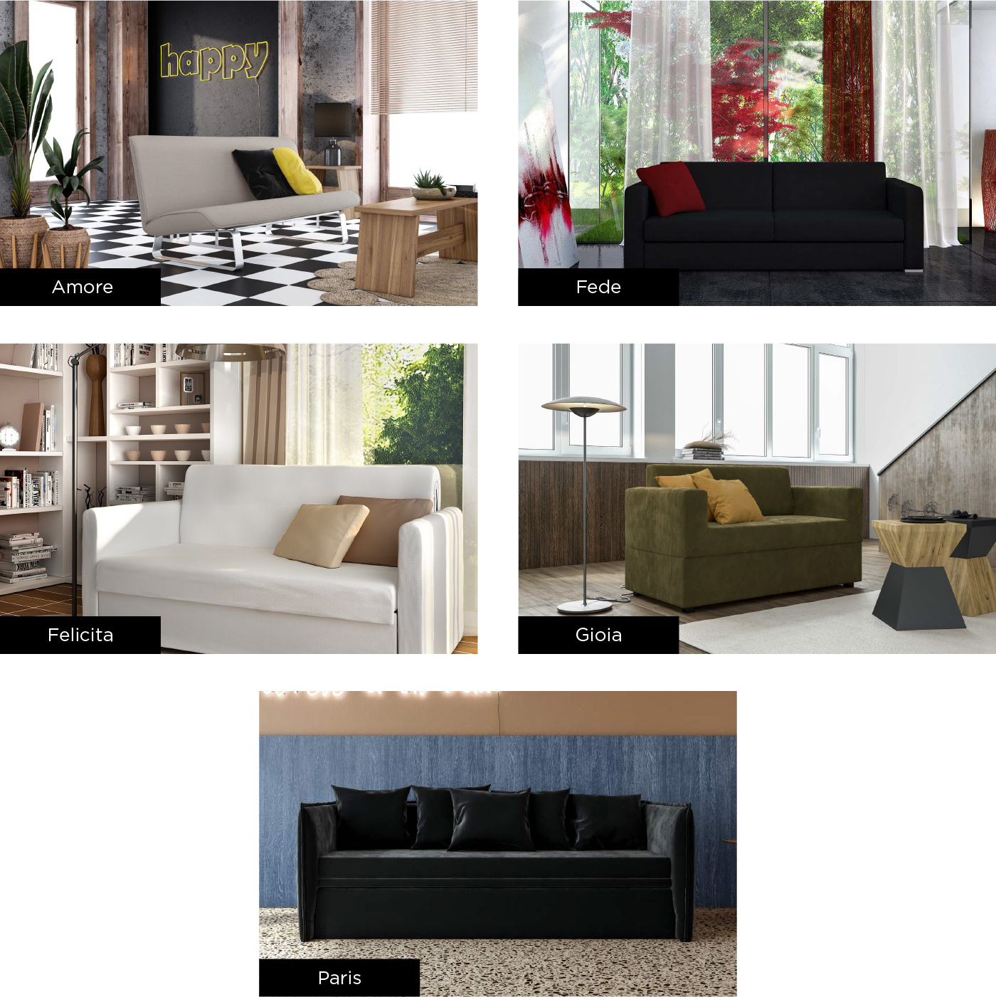 Η συλλογή με καναπέδες – κρεβάτια της Media Strom